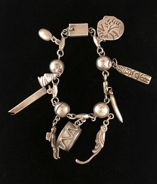 corrida Vintage sterling silver charms bracelet SPAIN MEXICO music dance